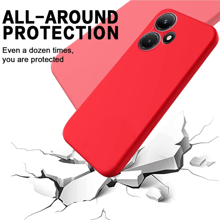 For Infinix Hot 30 Pure Color Liquid Silicone Shockproof Phone Case(Red) - Infinix Cases by buy2fix | Online Shopping UK | buy2fix