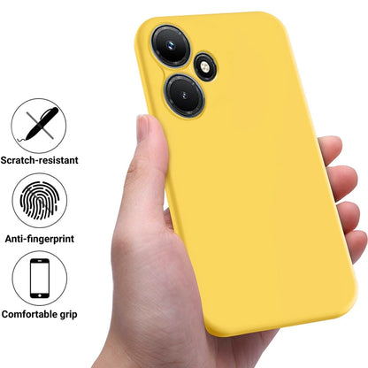 For Infinix Hot 30i Pure Color Liquid Silicone Shockproof Phone Case(Yellow) - Infinix Cases by buy2fix | Online Shopping UK | buy2fix