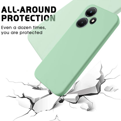 For Infinix Hot 30 Play Pure Color Liquid Silicone Shockproof Phone Case(Green) - Infinix Cases by buy2fix | Online Shopping UK | buy2fix