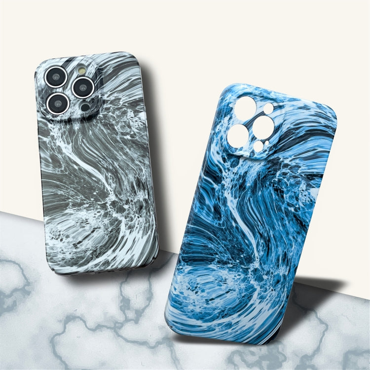 For iPhone 12 Pro Max Marble Pattern Phone Case(Blue White) - iPhone 12 Pro Max Cases by buy2fix | Online Shopping UK | buy2fix