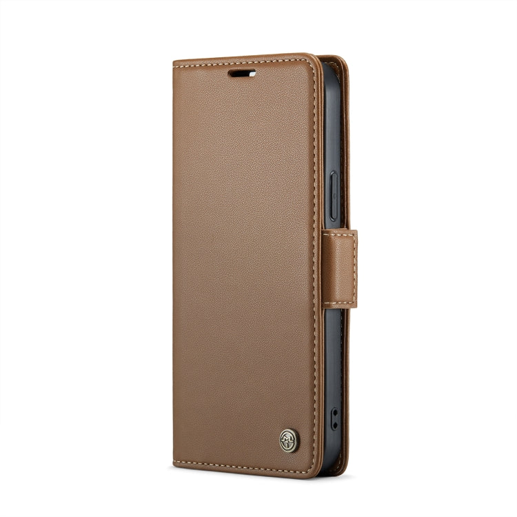 For iPhone 12 mini CaseMe 023 Butterfly Buckle Litchi Texture RFID Anti-theft Leather Phone Case(Brown) - iPhone 12 mini Cases by CaseMe | Online Shopping UK | buy2fix