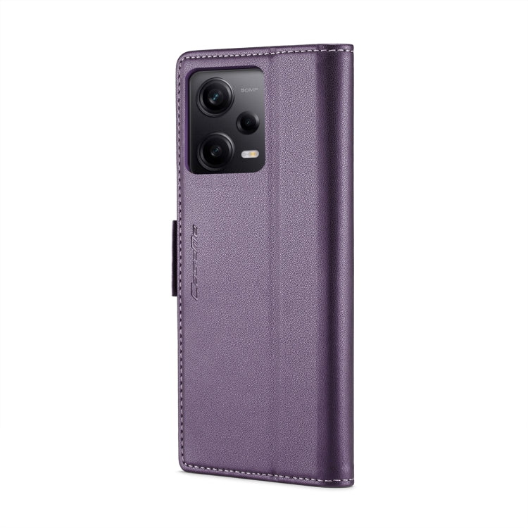 CaseMe 023 Butterfly Buckle Litchi Texture RFID Anti-theft Leather Phone Case For Xiaomi Poco X5 Pro 5G/Redmi Note 12 Pro 5G Global(Pearly Purple) - Xiaomi Cases by CaseMe | Online Shopping UK | buy2fix