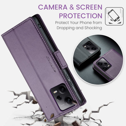 CaseMe 023 Butterfly Buckle Litchi Texture RFID Anti-theft Leather Phone Case For Xiaomi Poco X5 Pro 5G/Redmi Note 12 Pro 5G Global(Pearly Purple) - Xiaomi Cases by CaseMe | Online Shopping UK | buy2fix
