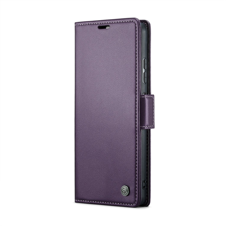 For Xiaomi Poco X5 5G/Redmi Note 12 5G Global CaseMe 023 Butterfly Buckle Litchi Texture RFID Anti-theft Leather Phone Case(Pearly Purple) - Xiaomi Cases by CaseMe | Online Shopping UK | buy2fix