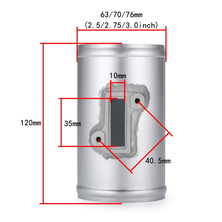 76mm XH-UN605 Car Modified Engine Air Flow Meter Flange Intake Sensor Base for Honda / Ford / Nissan - In Car by buy2fix | Online Shopping UK | buy2fix