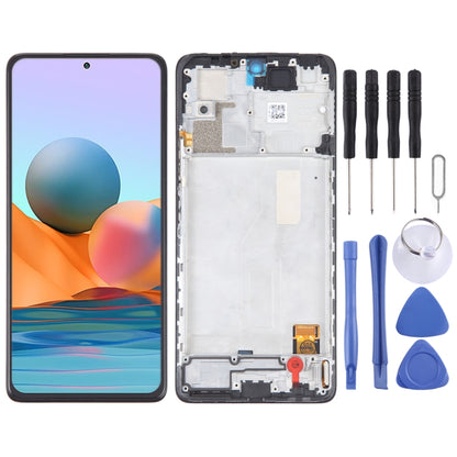 OLED Material LCD Screen For Xiaomi Redmi Note 10 Pro India Digitizer Full Assembly with Frame - LCD Screen by buy2fix | Online Shopping UK | buy2fix