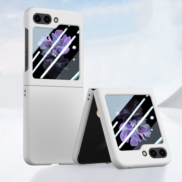For Samsung Galaxy Z Flip5 Fuel Injection Integrated PC Skin Feel Phone Case(White) - Galaxy Z Flip5 Cases by buy2fix | Online Shopping UK | buy2fix
