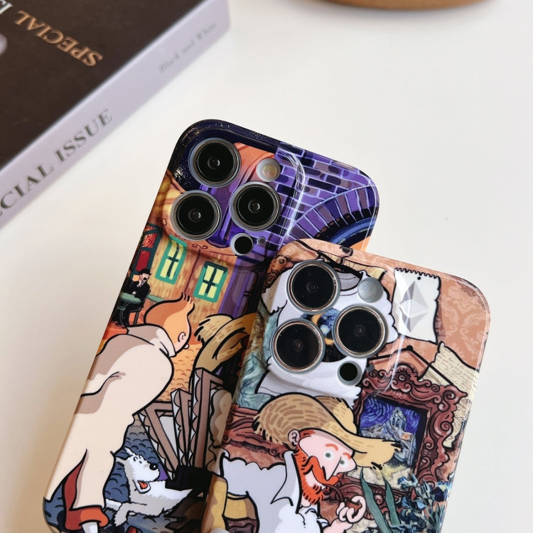 For iPhone 11 Pro Max Precise Hole Oil Painting Pattern PC Phone Case(Edifice) - iPhone 11 Pro Max Cases by buy2fix | Online Shopping UK | buy2fix