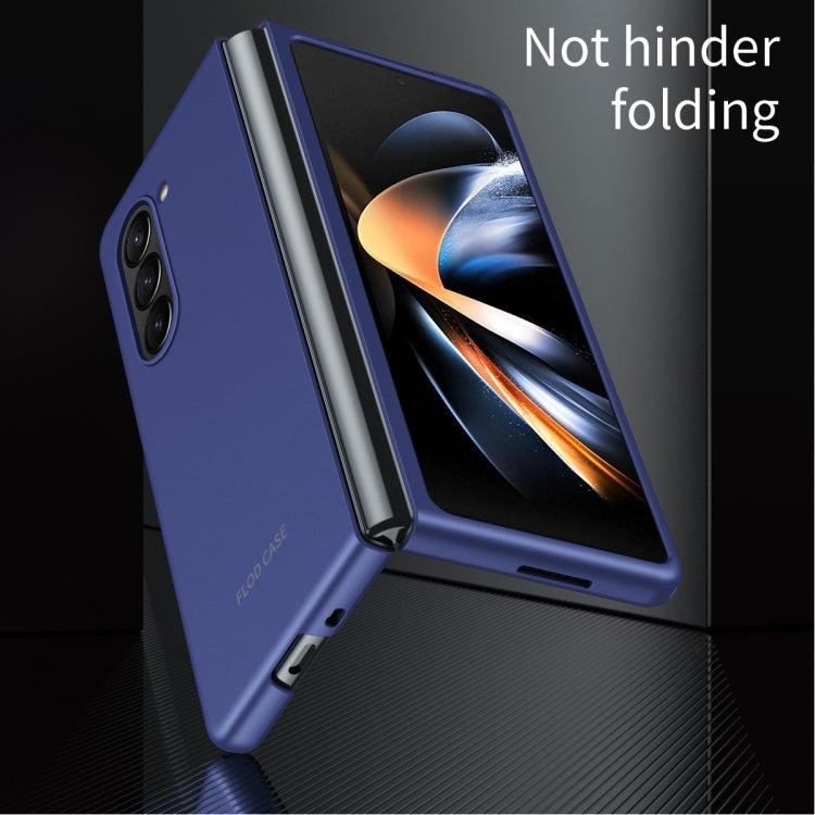 For Samsung Galaxy Z Fold5 Skin Feel Shockproof PC Fold Protective Phone Case(Blue) - Galaxy Z Fold5 Cases by buy2fix | Online Shopping UK | buy2fix