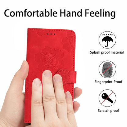 For Xiaomi 13 Pro Flower Embossing Pattern Leather Phone Case(Red) - 13 Pro Cases by buy2fix | Online Shopping UK | buy2fix