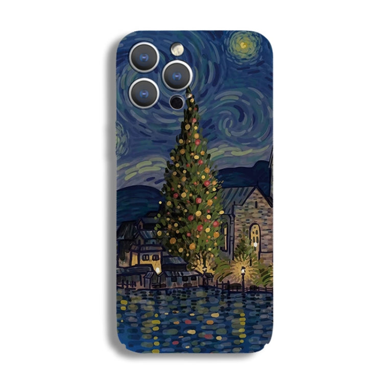 For iPhone 11 Precise Hole Oil Painting Pattern PC Phone Case(Castle) - iPhone 11 Cases by buy2fix | Online Shopping UK | buy2fix