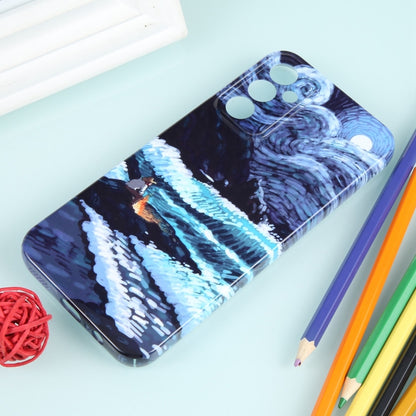 For Samsung Galaxy S23 5G Precise Hole Oil Painting Pattern PC Phone Case(Sea Wave) - Galaxy S23 5G Cases by buy2fix | Online Shopping UK | buy2fix