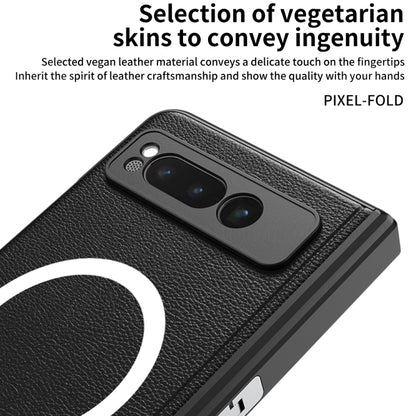 For Google Pixel Fold GKK Integrated Magsafe Fold Hinge Full Coverage Leather Phone Case with Holder(Blue) - Google Cases by GKK | Online Shopping UK | buy2fix