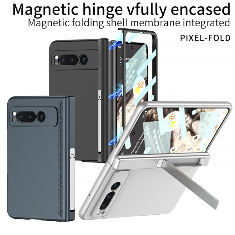 For Google Pixel Fold GKK Integrated Fold Hinge Full Coverage Phone Case with Holder(Black) - Google Cases by GKK | Online Shopping UK | buy2fix