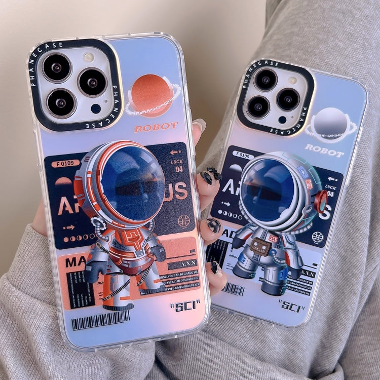 For iPhone 11 Mechanical Astronaut Pattern TPU Phone Case(Orange) - iPhone 11 Cases by buy2fix | Online Shopping UK | buy2fix