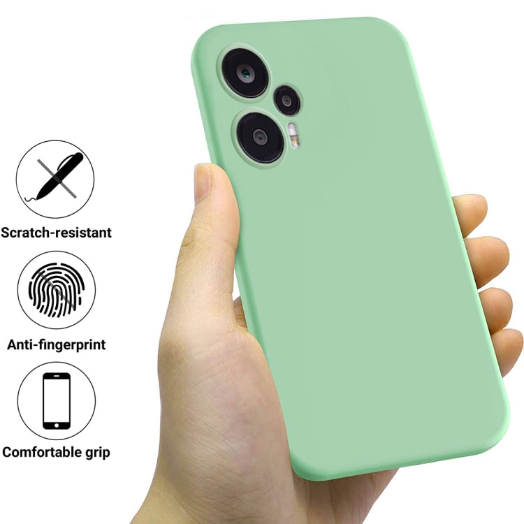 For Xiaomi Poco F5 5G / Note 12 Turbo Pure Color Liquid Silicone Shockproof Phone Case(Green) - Xiaomi Cases by buy2fix | Online Shopping UK | buy2fix