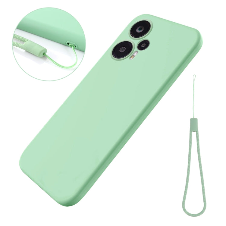 For Xiaomi Poco F5 5G / Note 12 Turbo Pure Color Liquid Silicone Shockproof Phone Case(Green) - Xiaomi Cases by buy2fix | Online Shopping UK | buy2fix