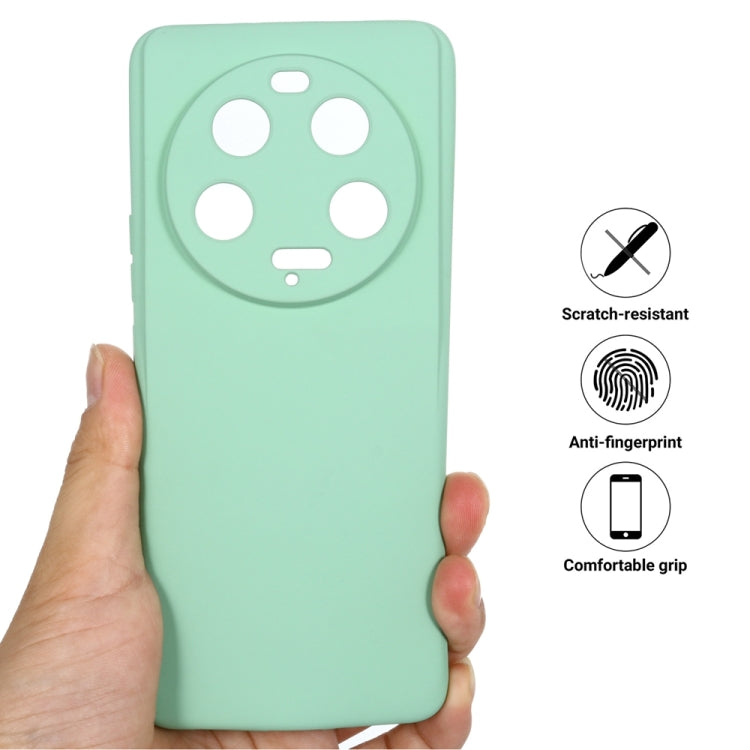 For Xiaomi 13 Ultra 5G Pure Color Liquid Silicone Shockproof Phone Case(Green) - 13 Ultra Cases by buy2fix | Online Shopping UK | buy2fix