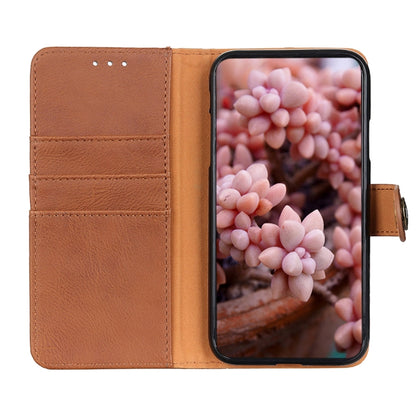 For Xiaomi Redmi Note 12S 4G KHAZNEH Cowhide Texture Flip Leather Phone Case(Brown) - Xiaomi Cases by buy2fix | Online Shopping UK | buy2fix