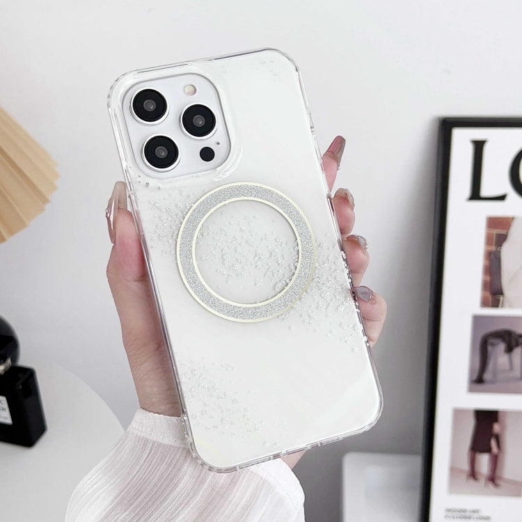 For iPhone 13 Dual-side IMD Marble Magsafe Phone Case(White) - iPhone 13 Cases by buy2fix | Online Shopping UK | buy2fix