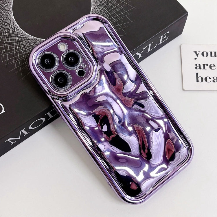 For iPhone 12 Pro Max Electroplating Meteorite Texture TPU Phone Case(Purple) - iPhone 12 Pro Max Cases by buy2fix | Online Shopping UK | buy2fix