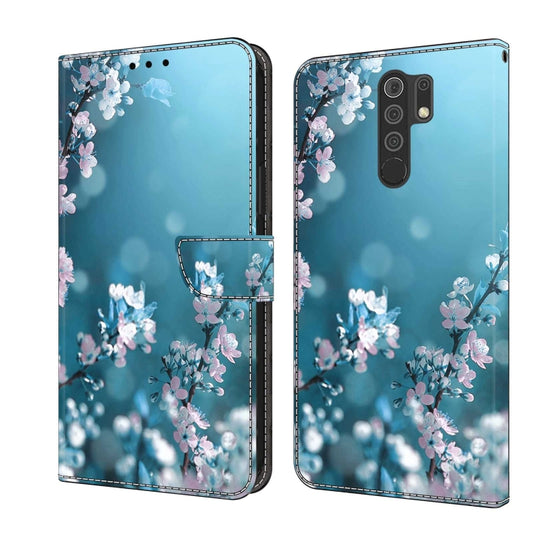 For Xiaomi Redmi 9 Crystal 3D Shockproof Protective Leather Phone Case(Plum Flower) - Xiaomi Cases by buy2fix | Online Shopping UK | buy2fix