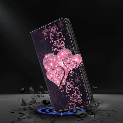 For Xiaomi Redmi 10C Crystal 3D Shockproof Protective Leather Phone Case(Lace Love) - Xiaomi Cases by buy2fix | Online Shopping UK | buy2fix