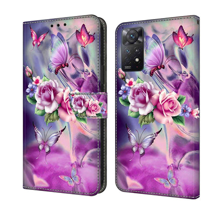 For Xiaomi Redmi Note 11 Pro 5G / 4G Global Crystal 3D Shockproof Protective Leather Phone Case(Butterfly) - Xiaomi Cases by buy2fix | Online Shopping UK | buy2fix