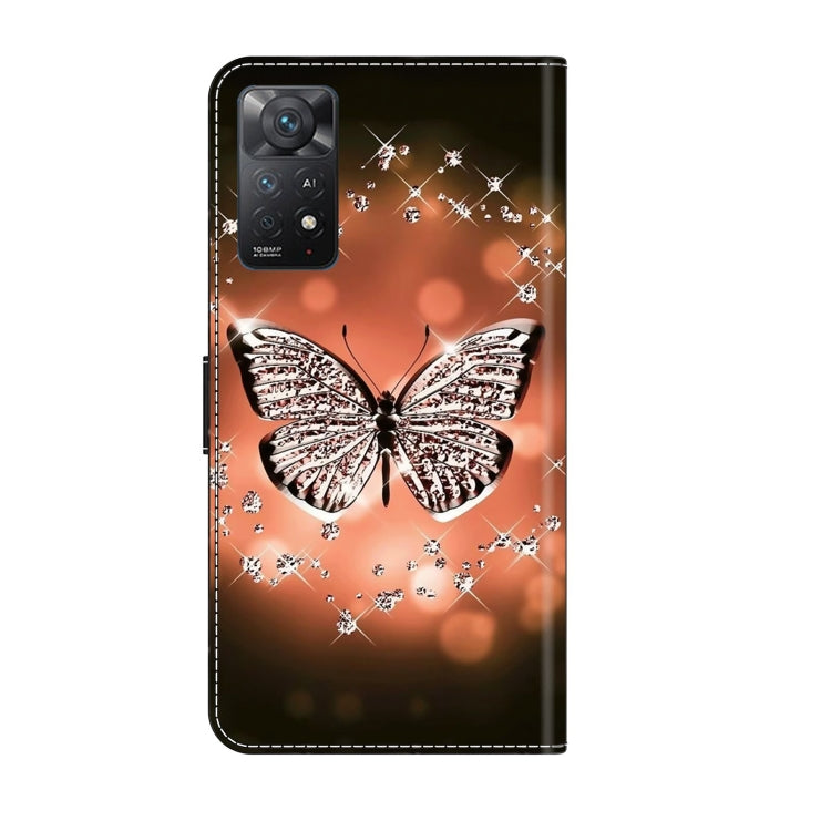 For Xiaomi Redmi Note 11 Pro 5G / 4G Global Crystal 3D Shockproof Protective Leather Phone Case(Crystal Butterfly) - Xiaomi Cases by buy2fix | Online Shopping UK | buy2fix