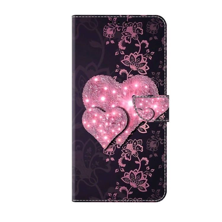 For Xiaomi Redmi Note 12 Pro Global Crystal 3D Shockproof Protective Leather Phone Case(Lace Love) - Xiaomi Cases by buy2fix | Online Shopping UK | buy2fix