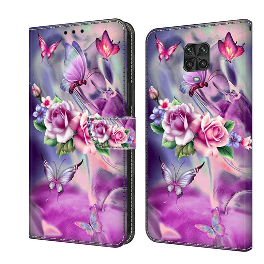 For Xiaomi Redmi Note 9 Pro Crystal 3D Shockproof Protective Leather Phone Case(Butterfly) - Xiaomi Cases by buy2fix | Online Shopping UK | buy2fix