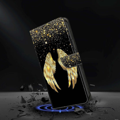For Xiaomi 13 Lite Crystal 3D Shockproof Protective Leather Phone Case(Golden Wings) - 13 Lite Cases by buy2fix | Online Shopping UK | buy2fix