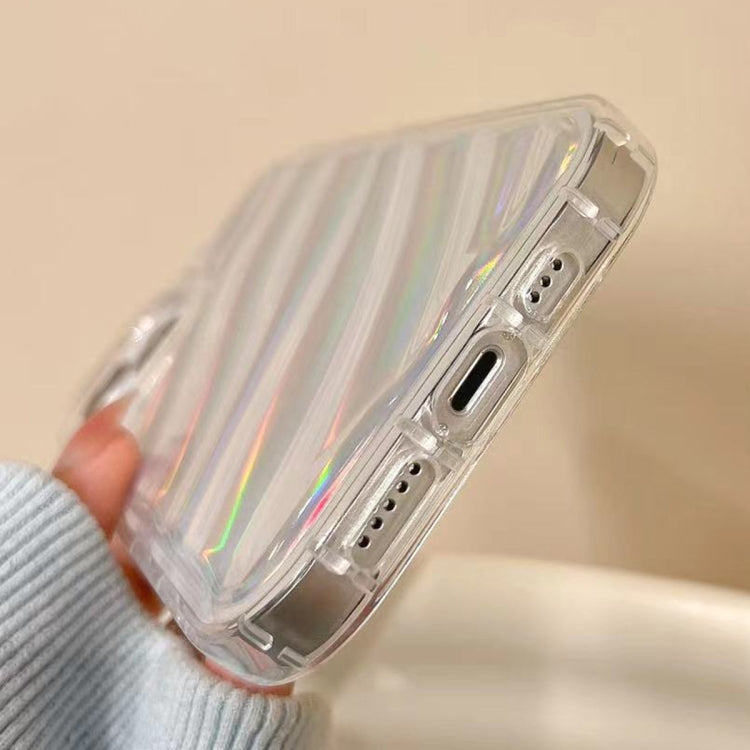 For iPhone 14 Laser Sequin Waves TPU Phone Case(Transparent) - iPhone 14 Cases by buy2fix | Online Shopping UK | buy2fix