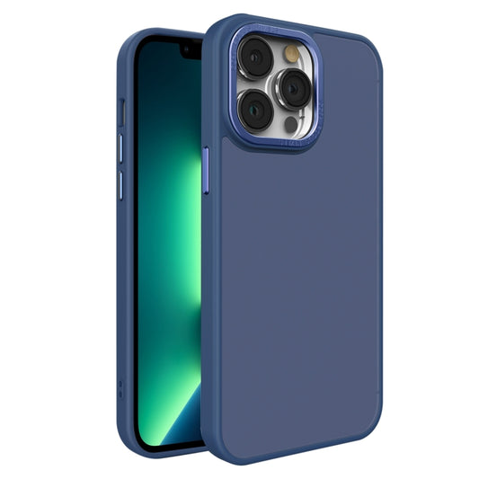 For iPhone 13 Pro Max All-inclusive TPU Edge Acrylic Back Phone Case(Navy Blue) - iPhone 13 Pro Max Cases by buy2fix | Online Shopping UK | buy2fix