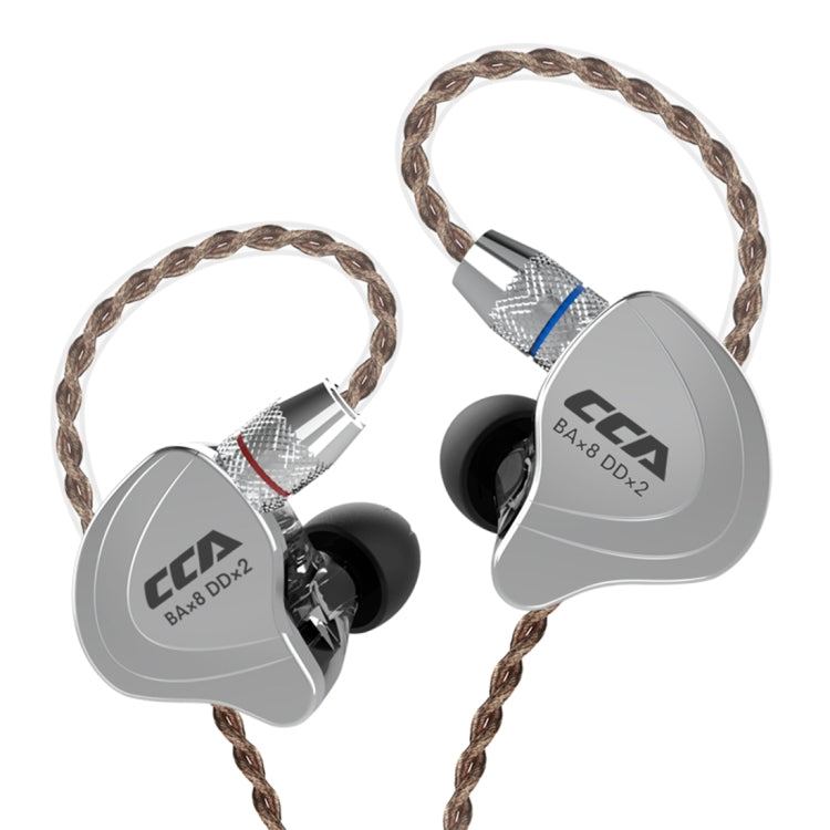 CCA CCA-C10 3.5mm Gold Plated Plug Ten Unit Hybrid Wire-controlled In-ear Earphone, Type:without Mic(Charm Black) - In Ear Wired Earphone by CCA | Online Shopping UK | buy2fix