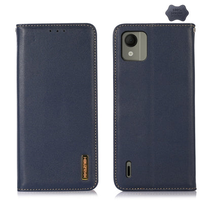 For Nokia C110 KHAZNEH Nappa Top Layer Cowhide Leather Phone Case(Blue) - Nokia Cases by buy2fix | Online Shopping UK | buy2fix