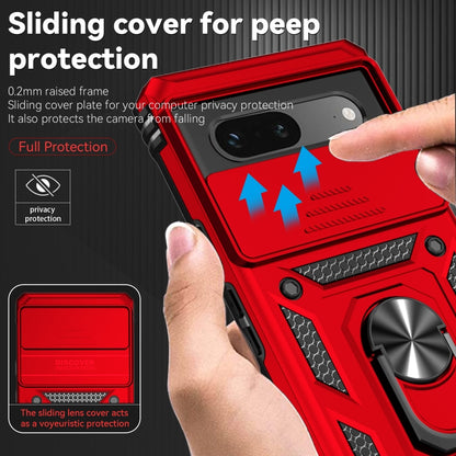 For Google Pixel 7a Sliding Camshield Holder Phone Case(Red) - Google Cases by buy2fix | Online Shopping UK | buy2fix