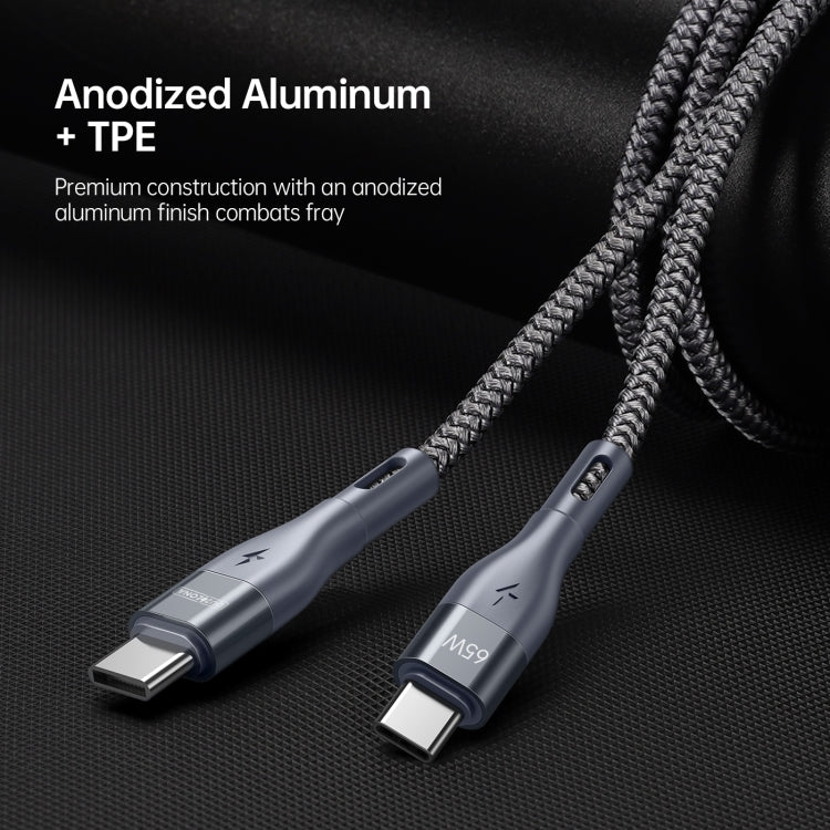 DUZZONA A2 PD 65W USB-C / Type-C to Type-C Fast Charging Data Cable, Length:3m(Grey) - USB-C & Type-C Cable by DUZZONA | Online Shopping UK | buy2fix