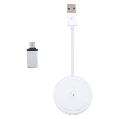 USB + USB-C / Type-C Wired to Wireless Carplay Adapter for iPhone(White) - Bluetooth Adapters by buy2fix | Online Shopping UK | buy2fix