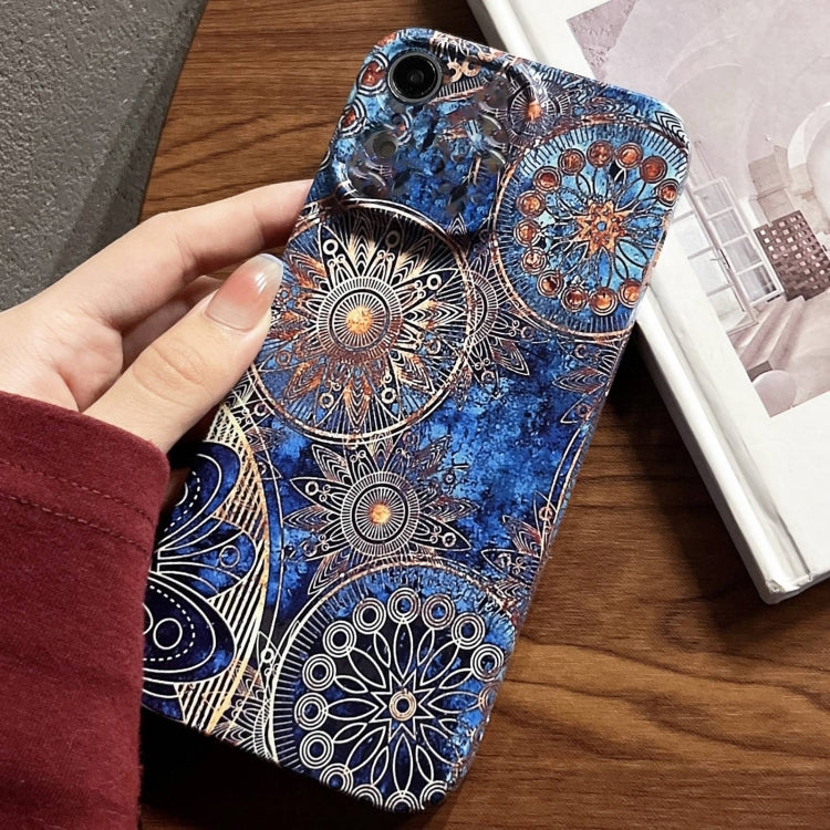 For iPhone XR Painted Pattern Precise Hole PC Phone Case(Abstract Flower) - More iPhone Cases by buy2fix | Online Shopping UK | buy2fix