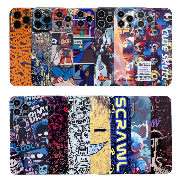 For iPhone 13 Painted Pattern Precise Hole PC Phone Case(Block Monster) - iPhone 13 Cases by buy2fix | Online Shopping UK | buy2fix