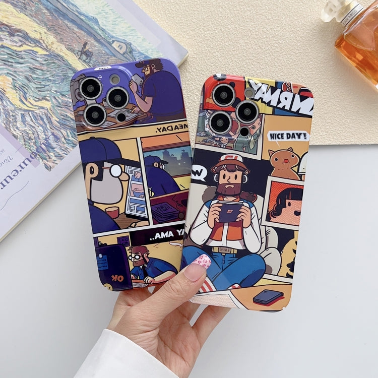 For iPhone 13 Pro Max Painted Pattern Precise Hole PC Phone Case(Block Monster) - iPhone 13 Pro Max Cases by buy2fix | Online Shopping UK | buy2fix