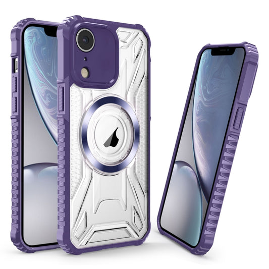 For iPhone XR CD Texture Magsafe Phone Case(Dark Purple) - More iPhone Cases by buy2fix | Online Shopping UK | buy2fix