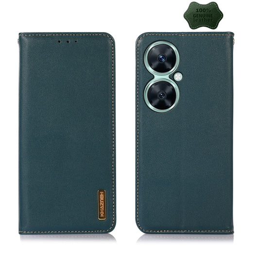 For Huawei Nova 11i / Enjoy 60 Pro / Maimang 20 5G KHAZNEH Nappa Top Layer Cowhide Leather Phone Case(Green) - Huawei Cases by buy2fix | Online Shopping UK | buy2fix