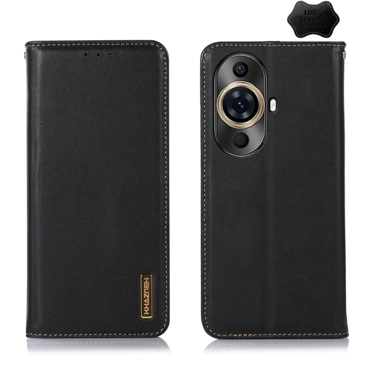 For Huawei Nova 11 Pro / 11 Ultra KHAZNEH Nappa Top Layer Cowhide Leather Phone Case(Black) - Huawei Cases by buy2fix | Online Shopping UK | buy2fix