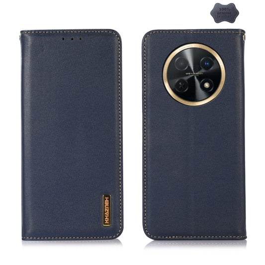 For Huawei Nova Y91 4G / Enjoy 60X KHAZNEH Nappa Top Layer Cowhide Leather Phone Case(Blue) - Huawei Cases by buy2fix | Online Shopping UK | buy2fix