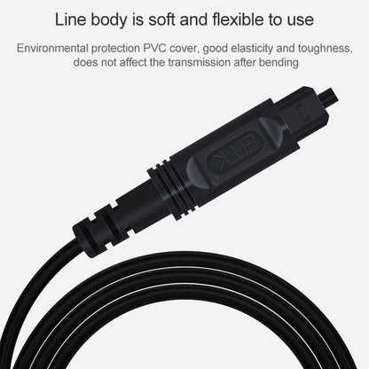 2m EMK OD2.2mm Digital Audio Optical Fiber Cable Plastic Speaker Balance Cable(Black) - Audio Optical Cables by EMK | Online Shopping UK | buy2fix