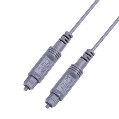 2m EMK OD2.2mm Digital Audio Optical Fiber Cable Plastic Speaker Balance Cable(Silver Grey) - Audio Optical Cables by EMK | Online Shopping UK | buy2fix