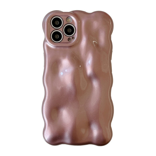 For iPhone 15 Pro Max Wave Bubbles TPU Phone Case(Pearlescent Brown) - iPhone 15 Pro Max Cases by buy2fix | Online Shopping UK | buy2fix