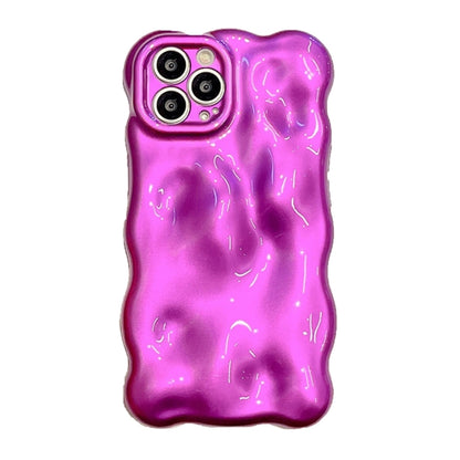 For iPhone 15 Pro Max Wave Bubbles TPU Phone Case(Purple) - iPhone 15 Pro Max Cases by buy2fix | Online Shopping UK | buy2fix